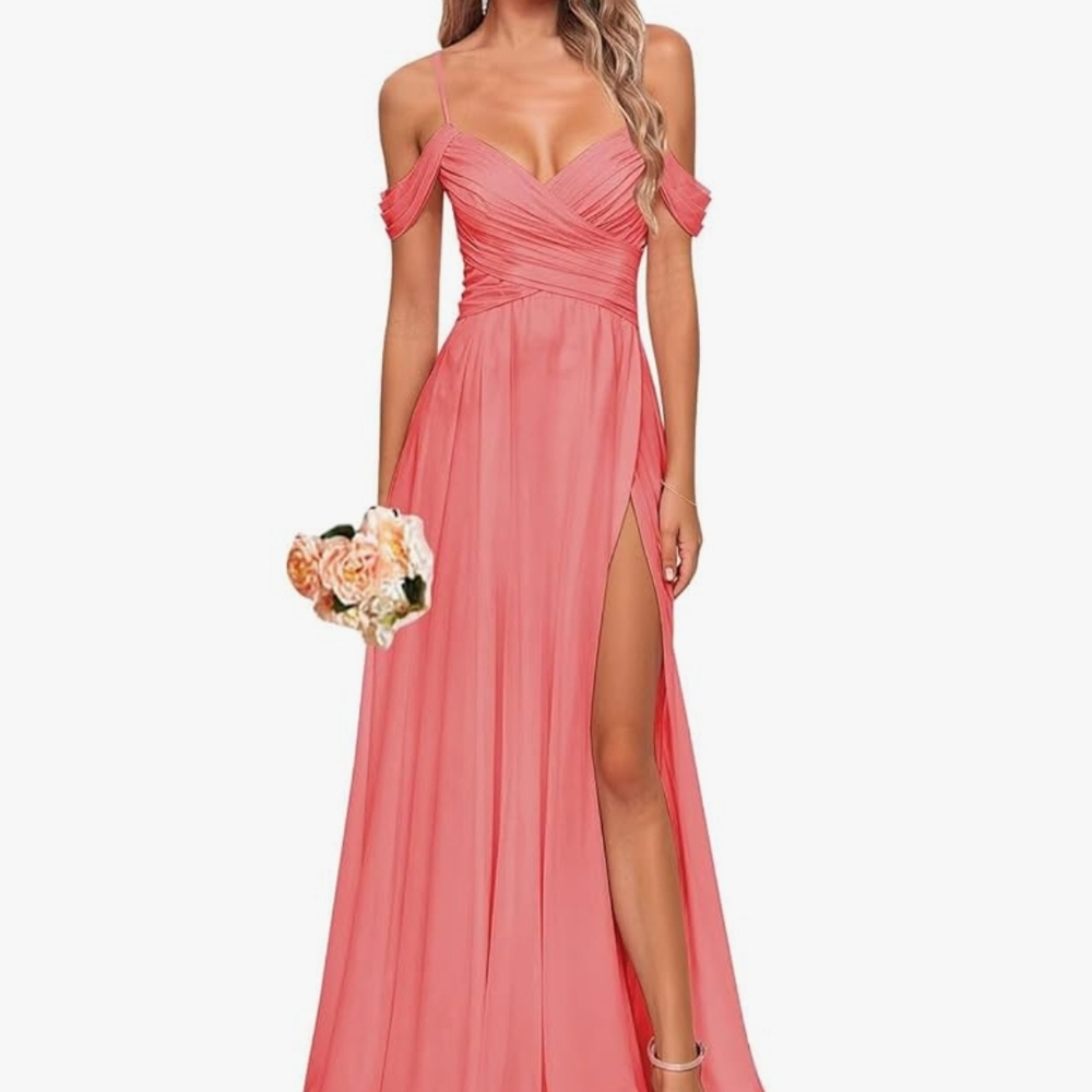 Elegant Pink Off-Shoulder Dress
